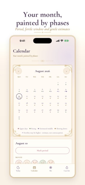 Calendar painted by phases